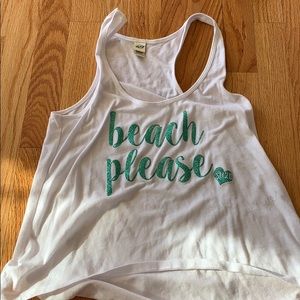 Beach please tank top